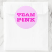 Team Roze Ronde Sticker (Tas)
