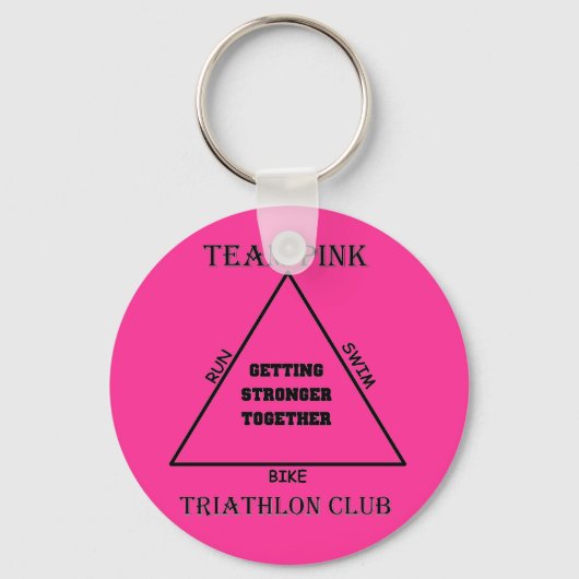 team roze sleutelhanger (Voorkant)