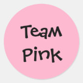 "Team roze" stickers (Voorkant)