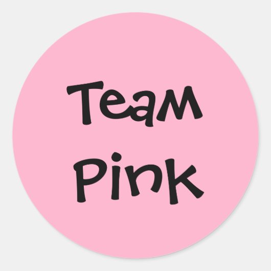 "Team roze" stickers (Voorkant)