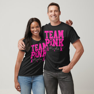 Team Roze Trots Lint Varsity Borstkanker Kunst T-shirt