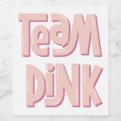 Team Roze Wijn Etiket (Enkel label)