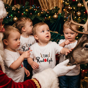 Team Rudolph Familie Kerstontwerp Kinder Shirts