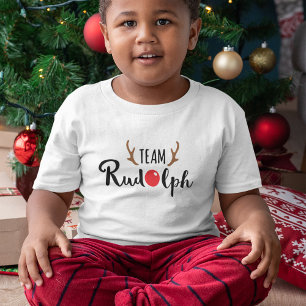 Team Rudolph Familie Kerstontwerp Kinder Shirts