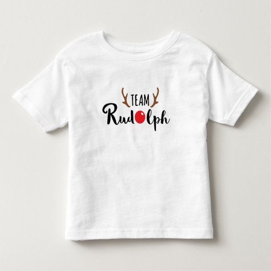 Team Rudolph Family Kerstdesign Kinder Shirts (Voorkant)