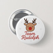 Team Rudolph Funny Cute Christmas Ronde Button 5,7 Cm (Voorkant /achterkant)