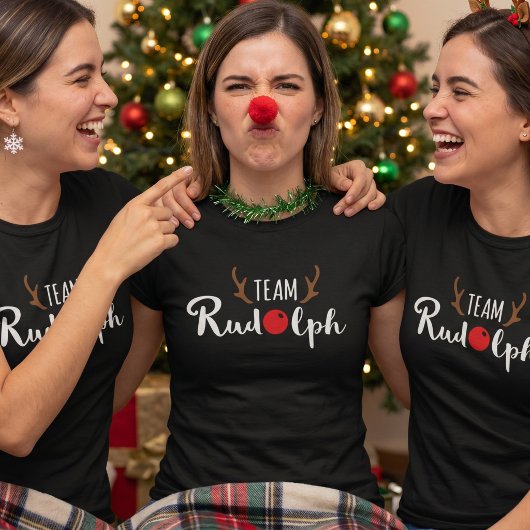 Team Rudolph Kerst Motief T-shirt