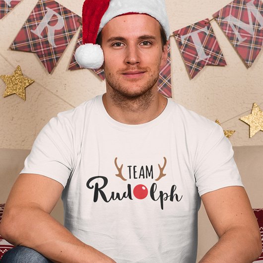Team Rudolph Kerst Motief T-shirt