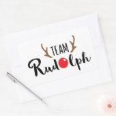 Team Rudolph-kerstcitaat Rechthoekige Sticker (Envelop)