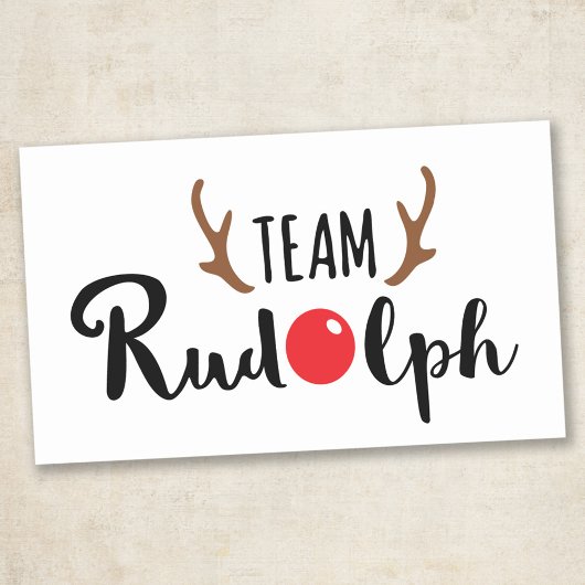 Team Rudolph-kerstcitaat Rechthoekige Sticker