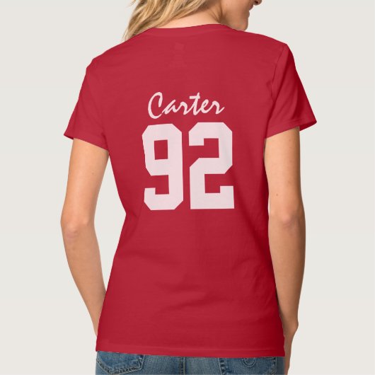 Team Rudolph | Kerstmis | Aangepaste naam T-shirt (Achterkant)