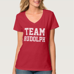 Team Rudolph Kerstmis Aangepaste naam T-shirt