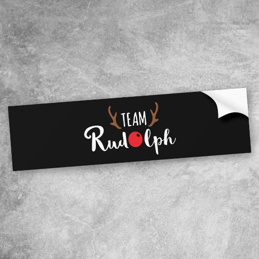 Team Rudolph KerstMotif Bumpersticker