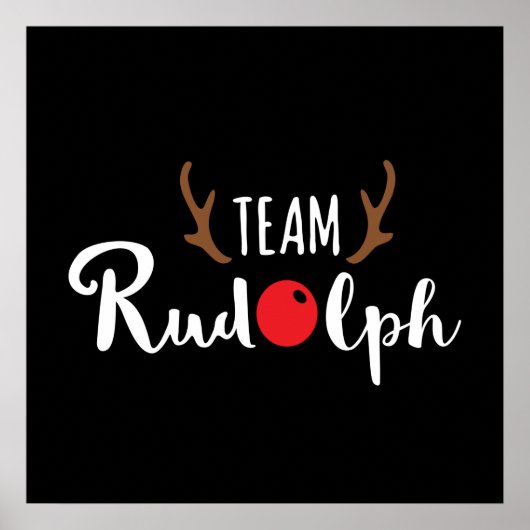 Team Rudolph KerstMotif Poster (Voorkant)