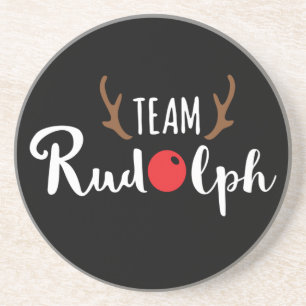 Team Rudolph KerstMotif Zandsteen Onderzetter