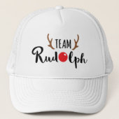 Team Rudolph - Kerstteamlogo Trucker Pet (Voorkant)