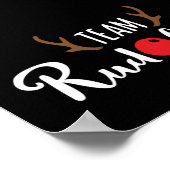Team Rudolph Moderne Kerstversiering Poster (Hoek)