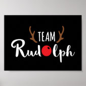 Team Rudolph Moderne Kerstversiering Poster (Voorkant)
