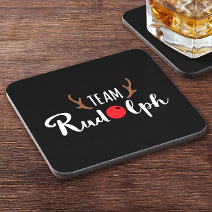 Team Rudolph Mooie Rendier Geweien - Thuisbierbar Bier Onderzetter