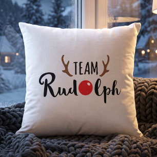 Team Rudolph - Rode Neus Rendier Vakantie Kussen