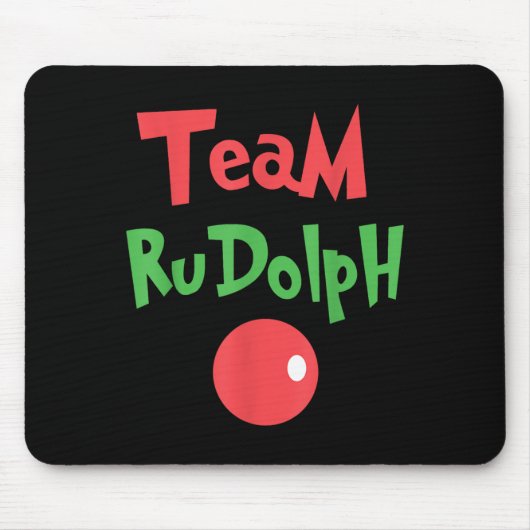 Team Rudolph - Rudolph de rendier met de rode neus Muismat (Voorkant)