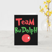 Team Rudolph - Rudolph het rendier met de rode neu Kaart (Gele Bloem)