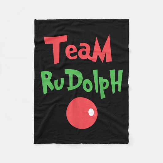 Team Rudolph - Rudolph The Red Nose Reindeer  Fleece Deken (Voorkant)