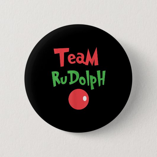 Team Rudolph - Rudolph The Red Nose Reindeer Ronde Button 5,7 Cm (Voorkant)