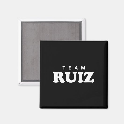 Team Ruiz Gepersonaliseerde Achternaam Bruid Bruid Magneet (Voorkant / Achterkant)