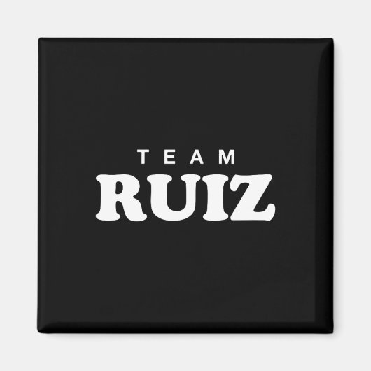 Team Ruiz Gepersonaliseerde Achternaam Bruid Bruid Magneet (Voorkant)