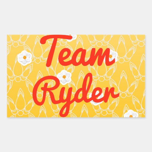 Team Ryder Rechthoekige Sticker (Voorkant)