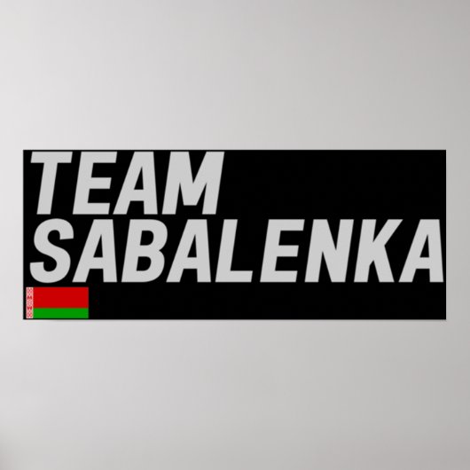 TEAM SABALENKA POSTER (Voorkant)