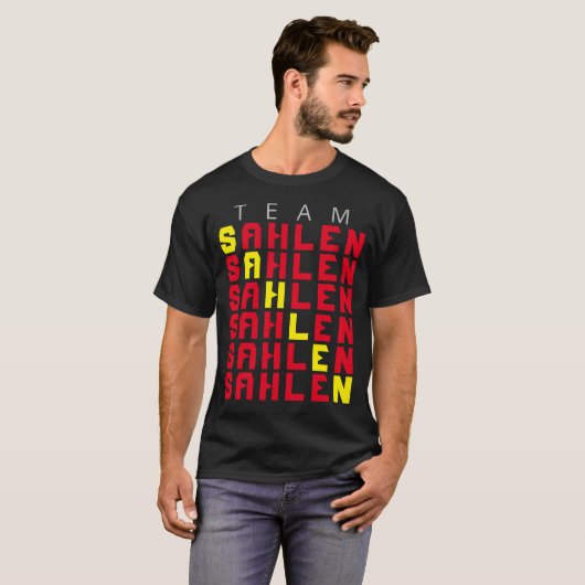 Team Sahlen stagger name T-shirt (Voorkant volledig)