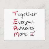 Team - samen iedereen bereikt meer briefkaart (Voorkant)