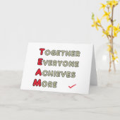 Team - samen iedereen bereikt meer kaart (Gele Bloem)