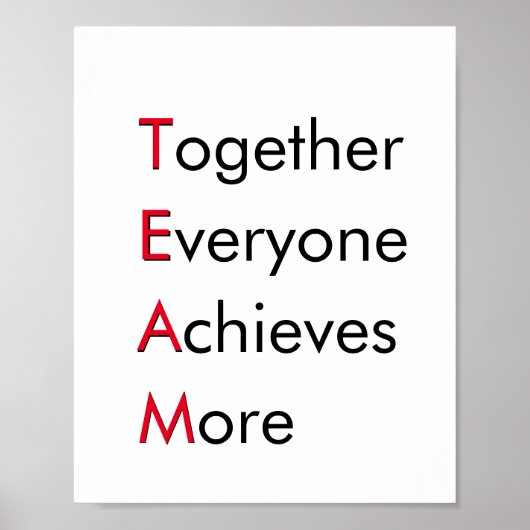 TEAM – Samen krijgt iedereen meer inspiratie Poster (Voorkant)