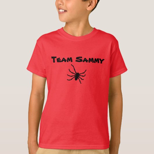 Team Sammy Steel Een Brainrot Roblox Rode Spin T-shirt (Voorkant)