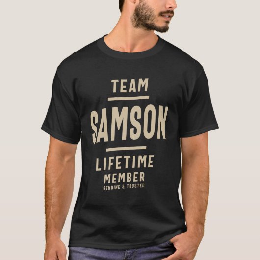Team Samson Lifetime Lid - Naam Samson T-shirt (Voorkant)