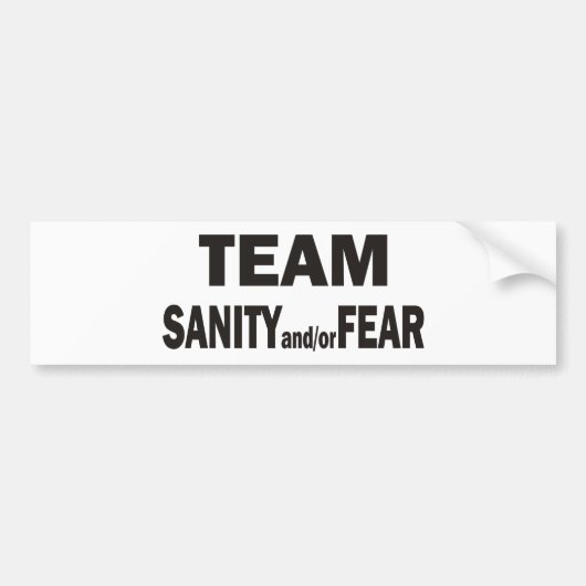 Team Sanity/Fear Bumpersticker (Voorkant)