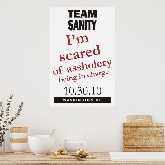 Team Sanity poster (Keuken)