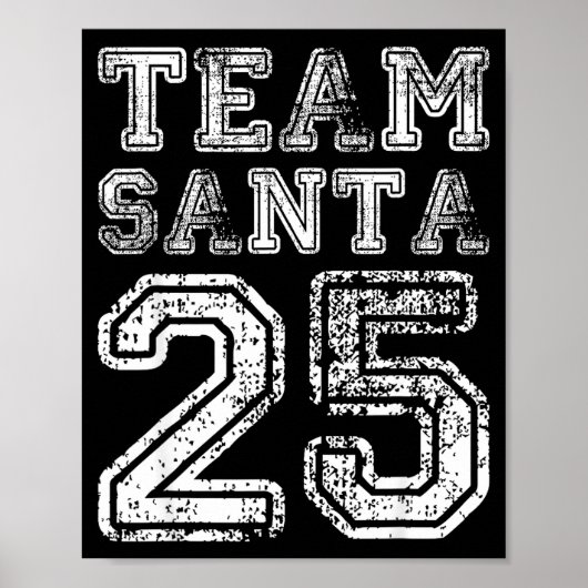 Team Santa 2025 Santa Claus Hat Christmas  Poster (Voorkant)