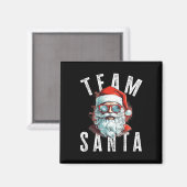 Team Santa Christmas Funny Xmas Santa Claus 1 Magneet (Voorkant / Achterkant)