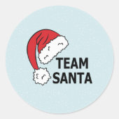 Team Santa , Christmas Gift Ronde Sticker (Voorkant)