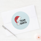 Team Santa , Christmas Gift Ronde Sticker (Envelop)