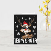 Team Santa Christmas Reindeer  Kaart (Gele Bloem)