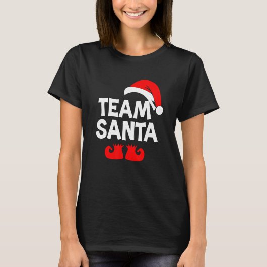 Team Santa Christmas Squad Family Matching Pajama  T-shirt (Voorkant)