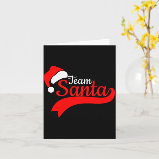 Team Santa Christmas Squad Family Matching Pajamas Kaart (Gele Bloem)
