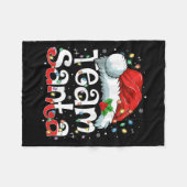 Team Santa Claus Christmas Family Matching Pajama Fleece Deken (Voorkant (Horizontaal))