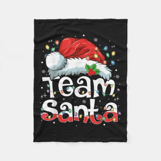 Team Santa Claus Christmas Family Matching Pajama Fleece Deken (Voorkant)