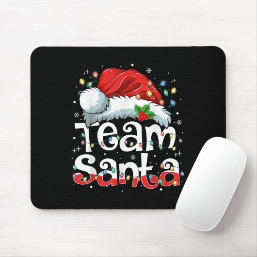 Team Santa Claus Christmas Family Matching Pajama Muismat (Met muis)